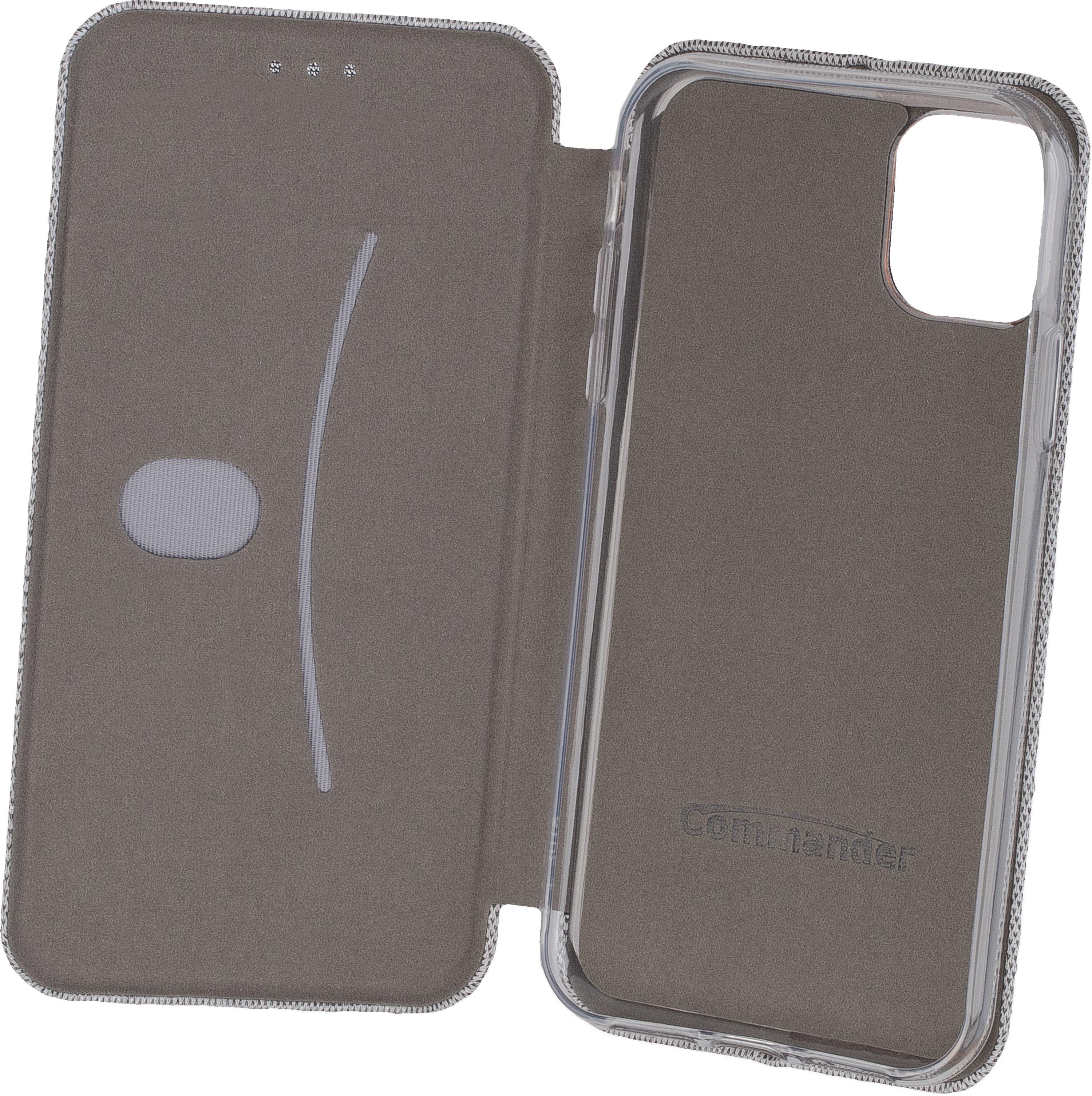 Book Case CURVE für Apple iPhone 12/ 12 Pro Suit Elegant Gray Handyhülle