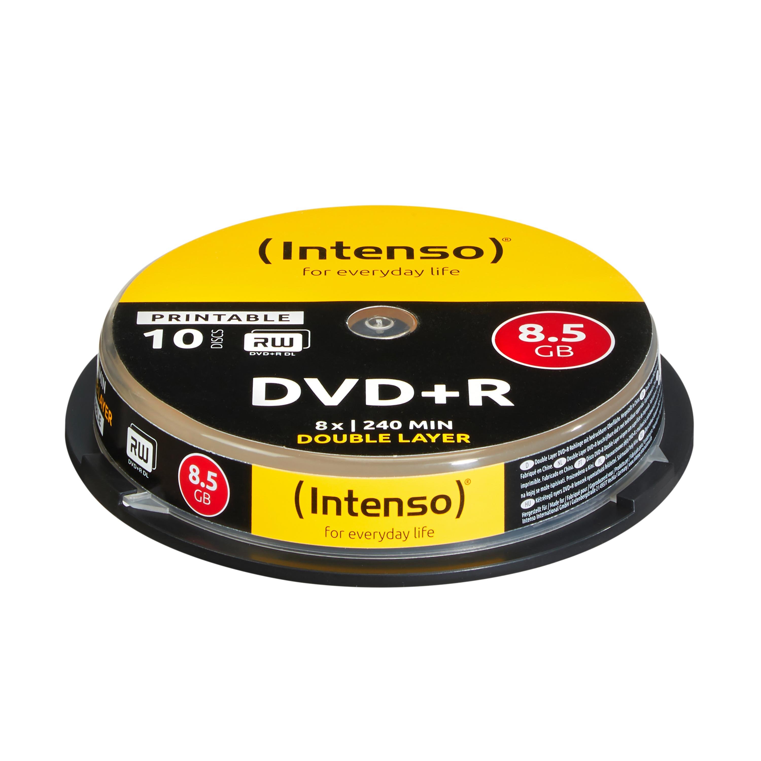DVD+R DL 8.5GB, 8x, 10er Spindel DVD-Rohlinge
