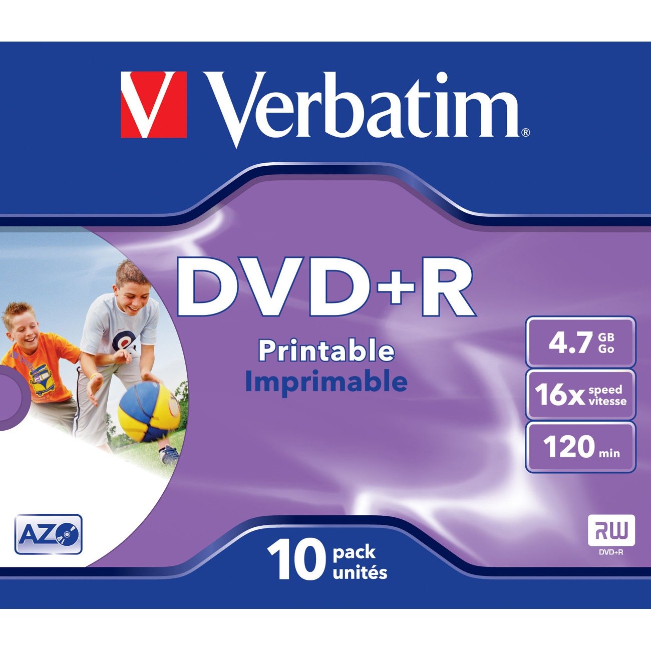 DVD+R Wide Inkjet Printable ID Brand 4,7 GB, 16x, 10er DVD-Rohlinge