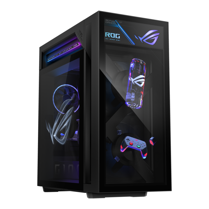 ROG G1000 GM1000TY-R9950X0801W, Black, AMD Ryzen 9 9950X3D, 64 GB, 4 TB, NVIDIA GeForce RTX 5080 Gaming-PC