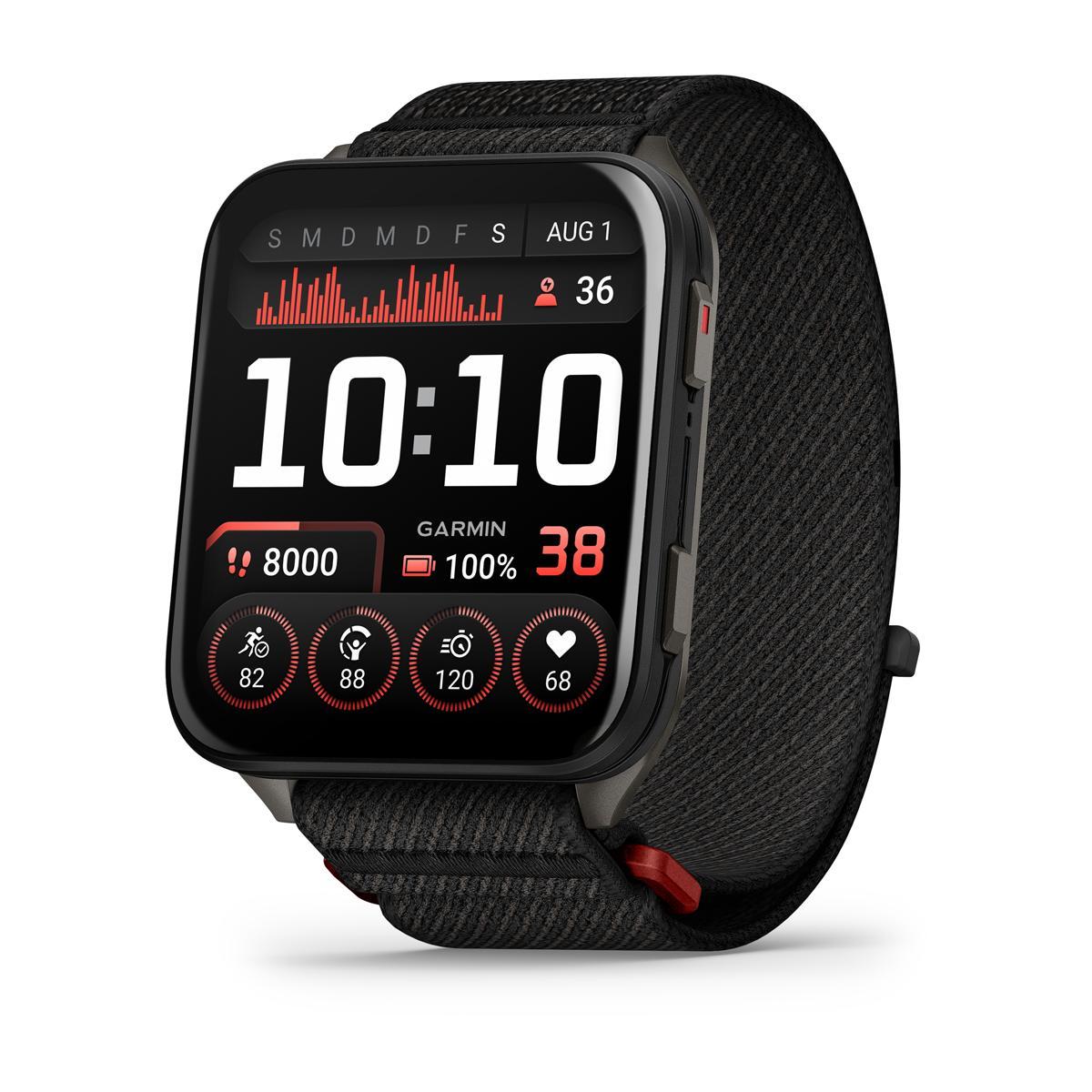 Venu X1, Schwarz mit Titanrückseite und ComfortFit-Nylonarmband Schwarz Smartwatch
