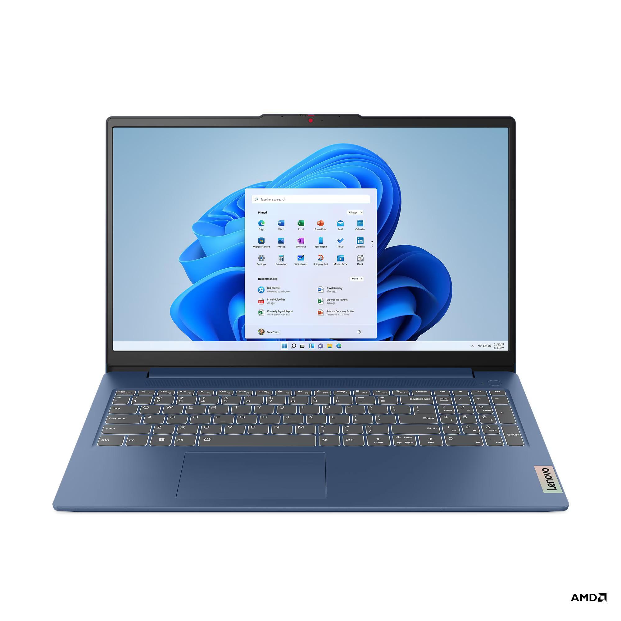 IdeaPad Slim 3 15AMN8, Abyss Blue, 15,6 Zoll, Full-HD, IPS, AMD Ryzen 5 40, 8 GB, 512 GB Notebook