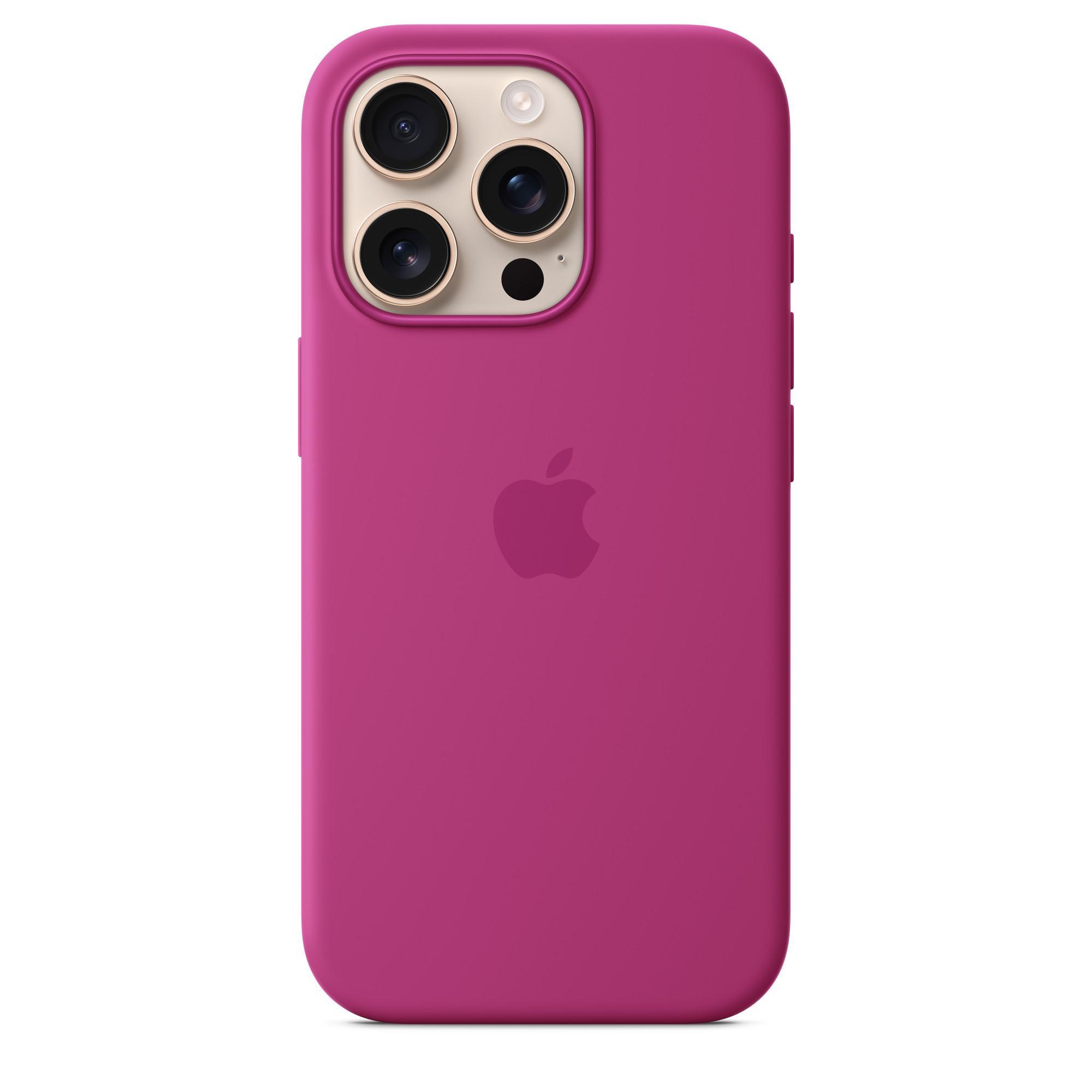 iPhone 16 Pro Silikon Case mit MagSafe - Fuchsia