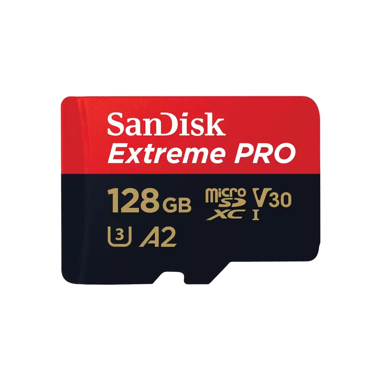 Extreme PRO 128GB (R200MB/s) + Adapter, 2 Jahre RescuePRO Deluxe (214504) micro SDXC Speicherkarte