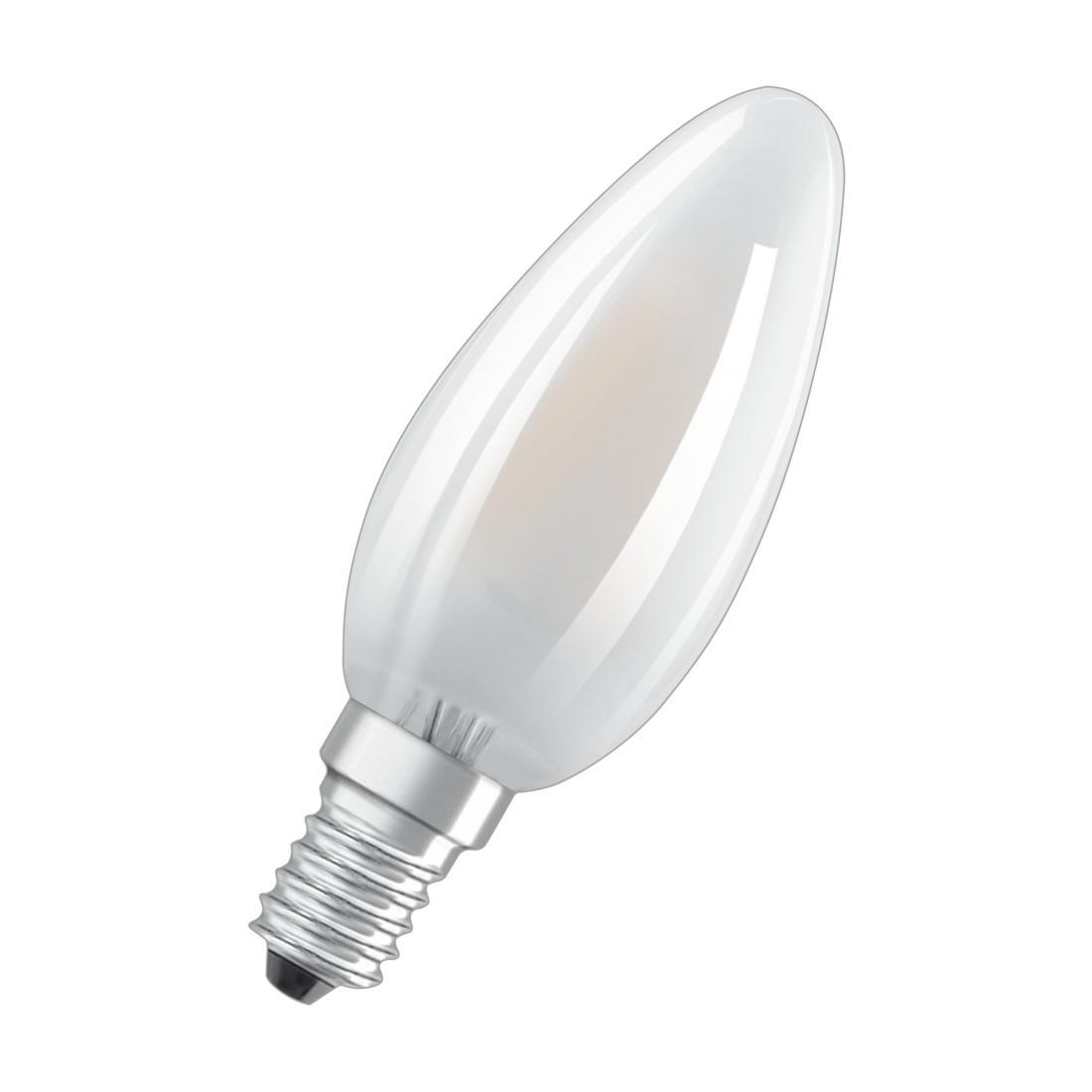 LED-Filament "Retrofit", Kerze, 4W ersetzt 40W, E14, Warmweiß, matt (00217761)