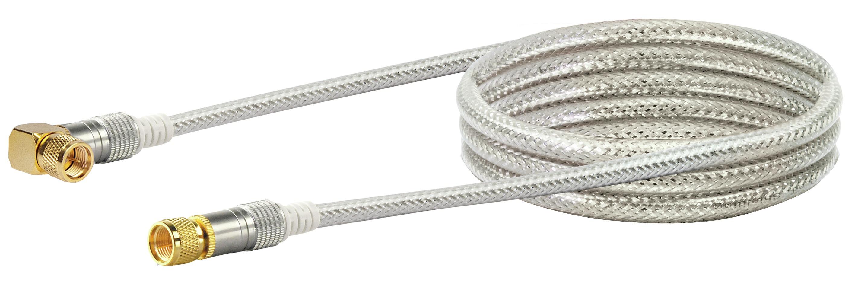 KVCWHD15 - F-Winkelstecker > F-Stecker, 1,5m SAT-Anschlusskabel