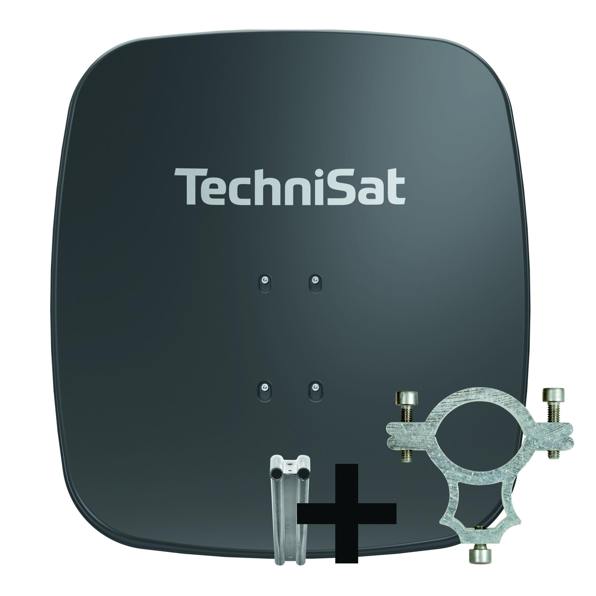 SATMAN 65 PLUS, mit 40 mm Halteschelle schiefergrau