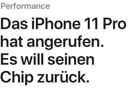 Performance - Das iPhone 11 Pro hat angerufen. Es will seinen Chip zurück.