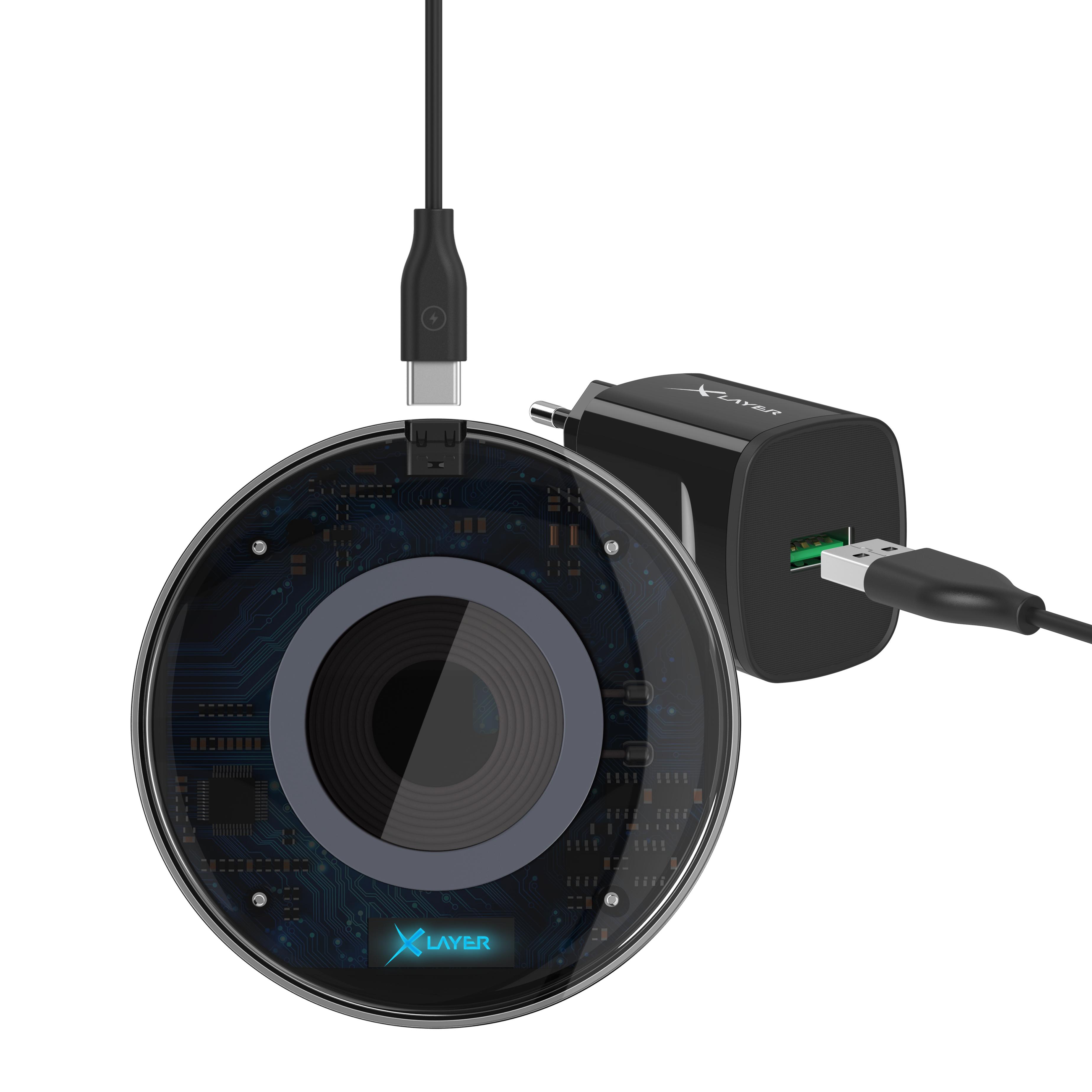 Discover 10 Watt Qi Wireless Charging Ladepad schwarz