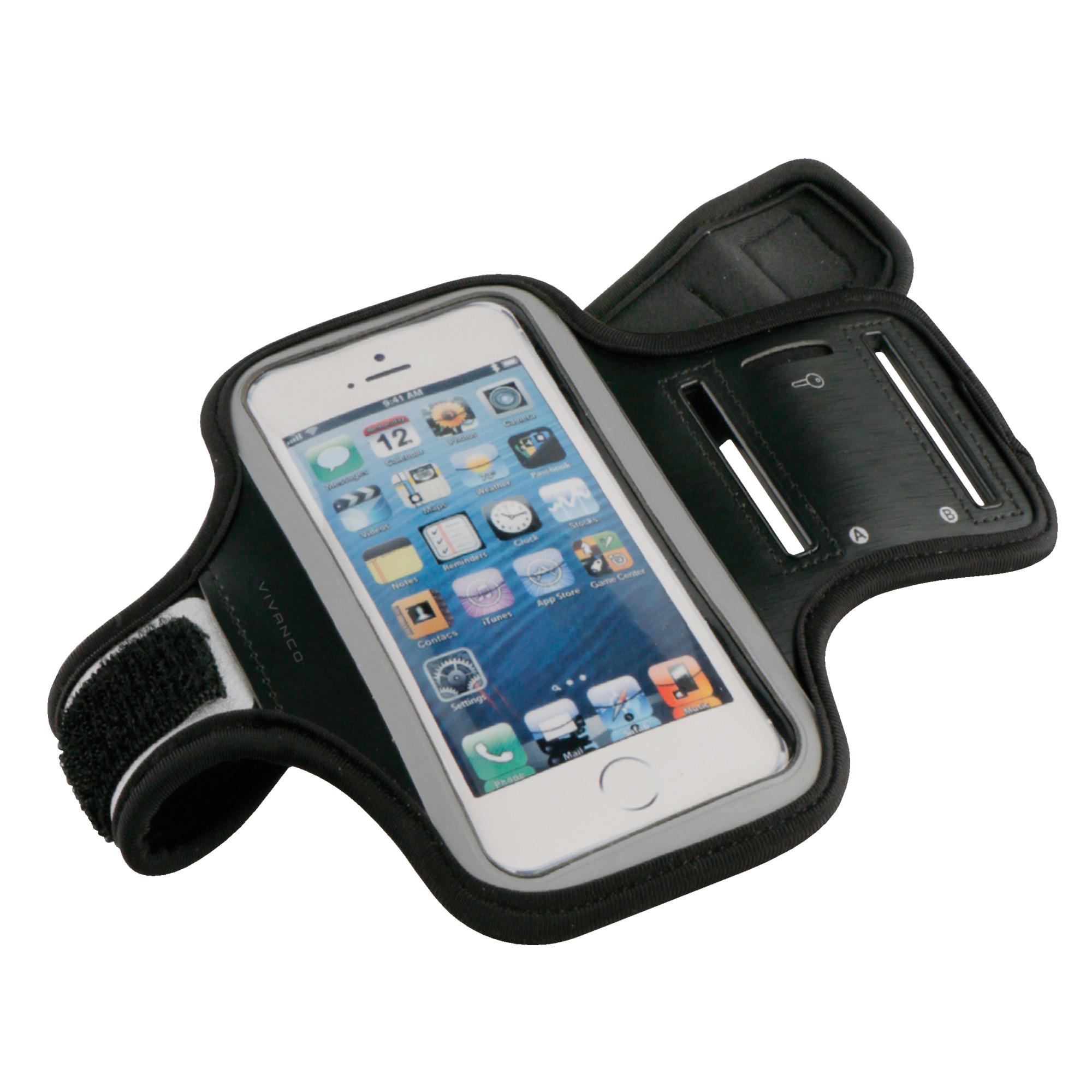 Sport Armband für Smartphones bis 5'', Schwarz (36307)