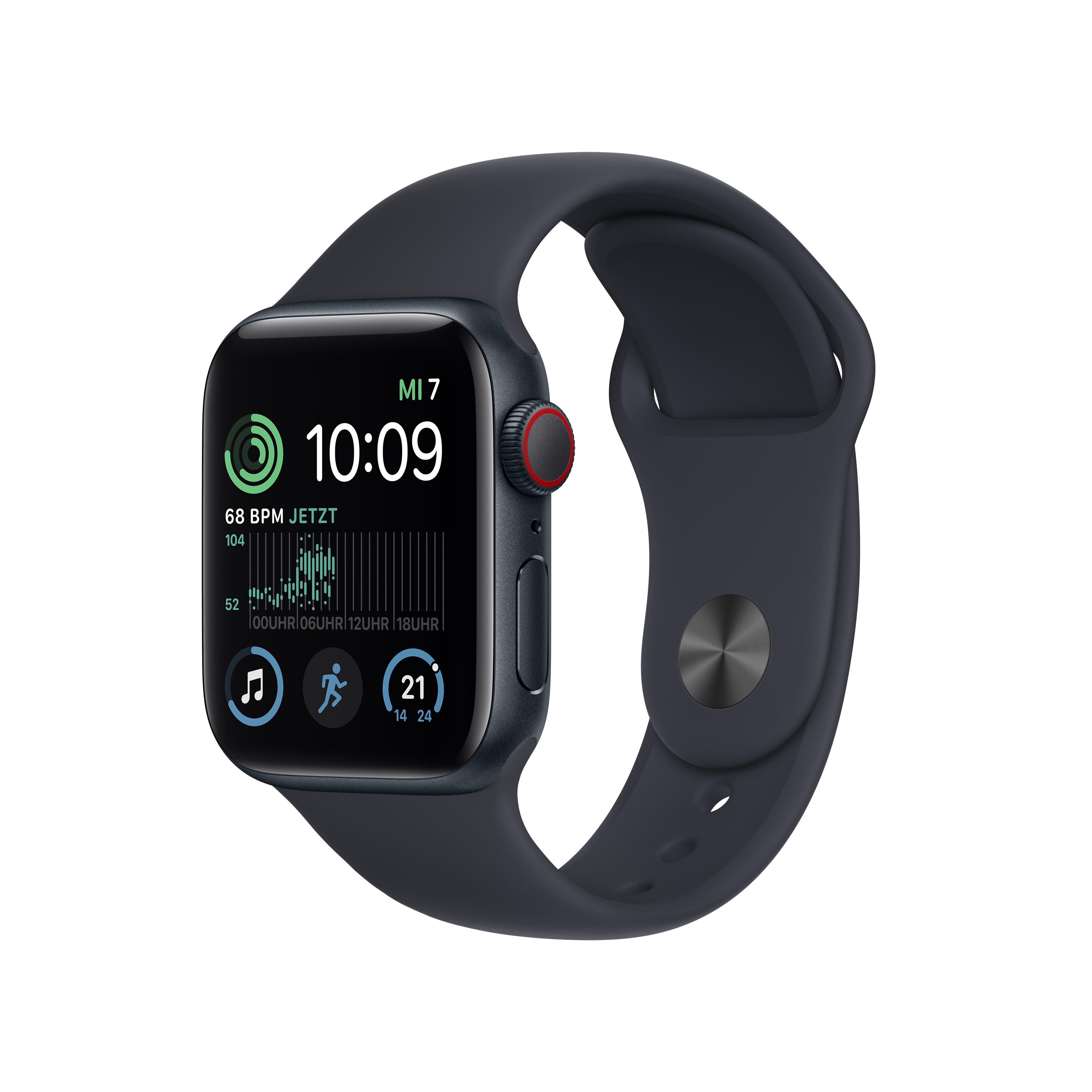 Watch SE GPS + Cellular 44mm Aluminiumgehäuse Mitternacht mit Mitternacht Sportarmband - Regular