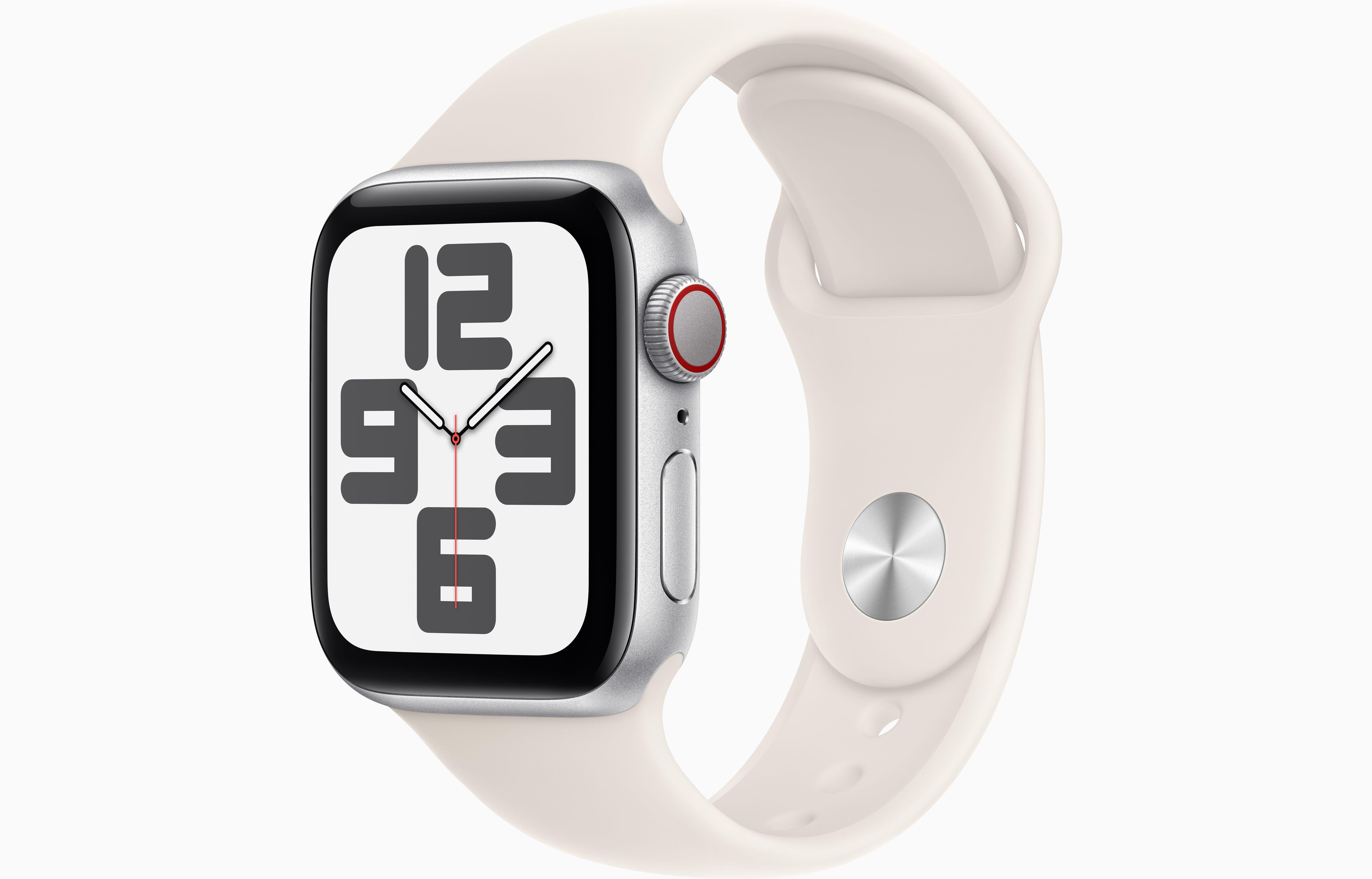 Watch SE GPS + Cellular, 44 mm Aluminiumgehäuse Polarstern, Sportarmband Polarstern - S/M