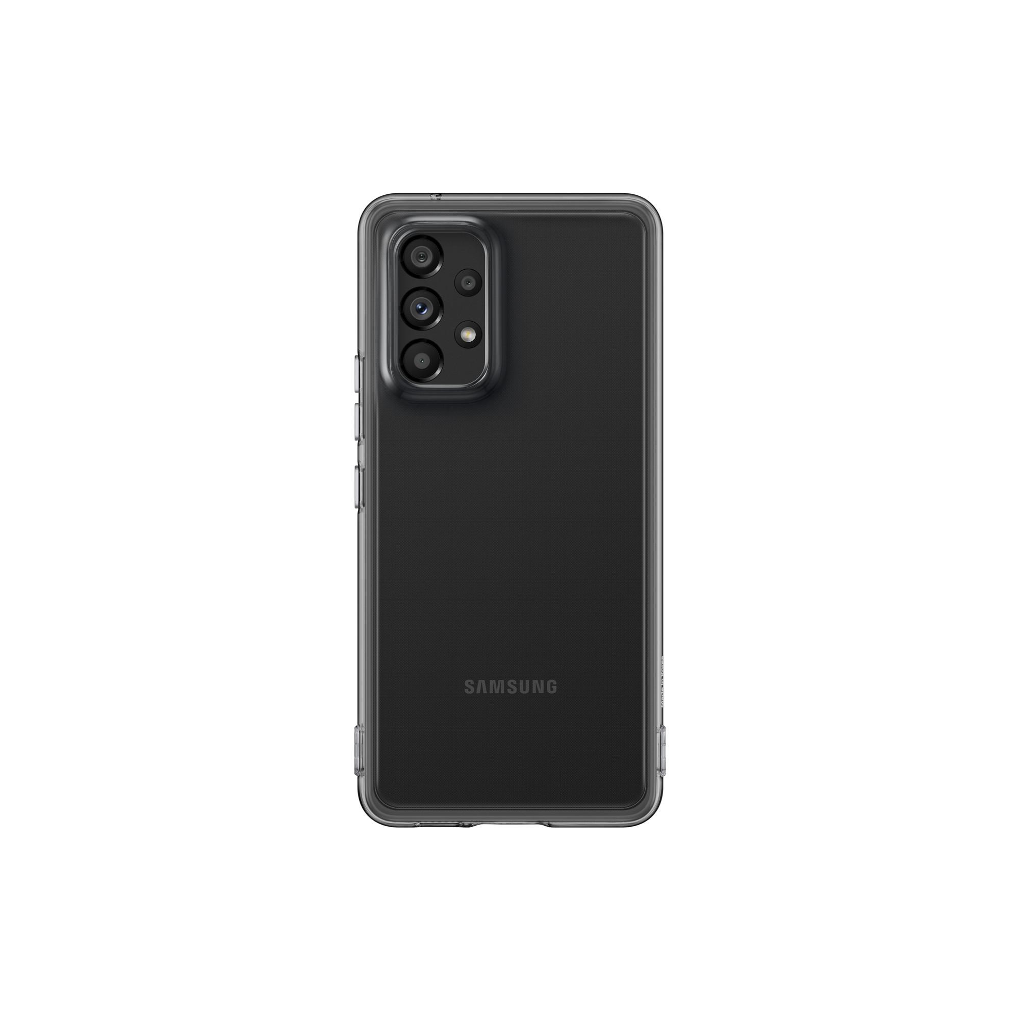 Soft Clear Cover EF-QA536 für das Galaxy A53 5G, schwarz Handyhülle