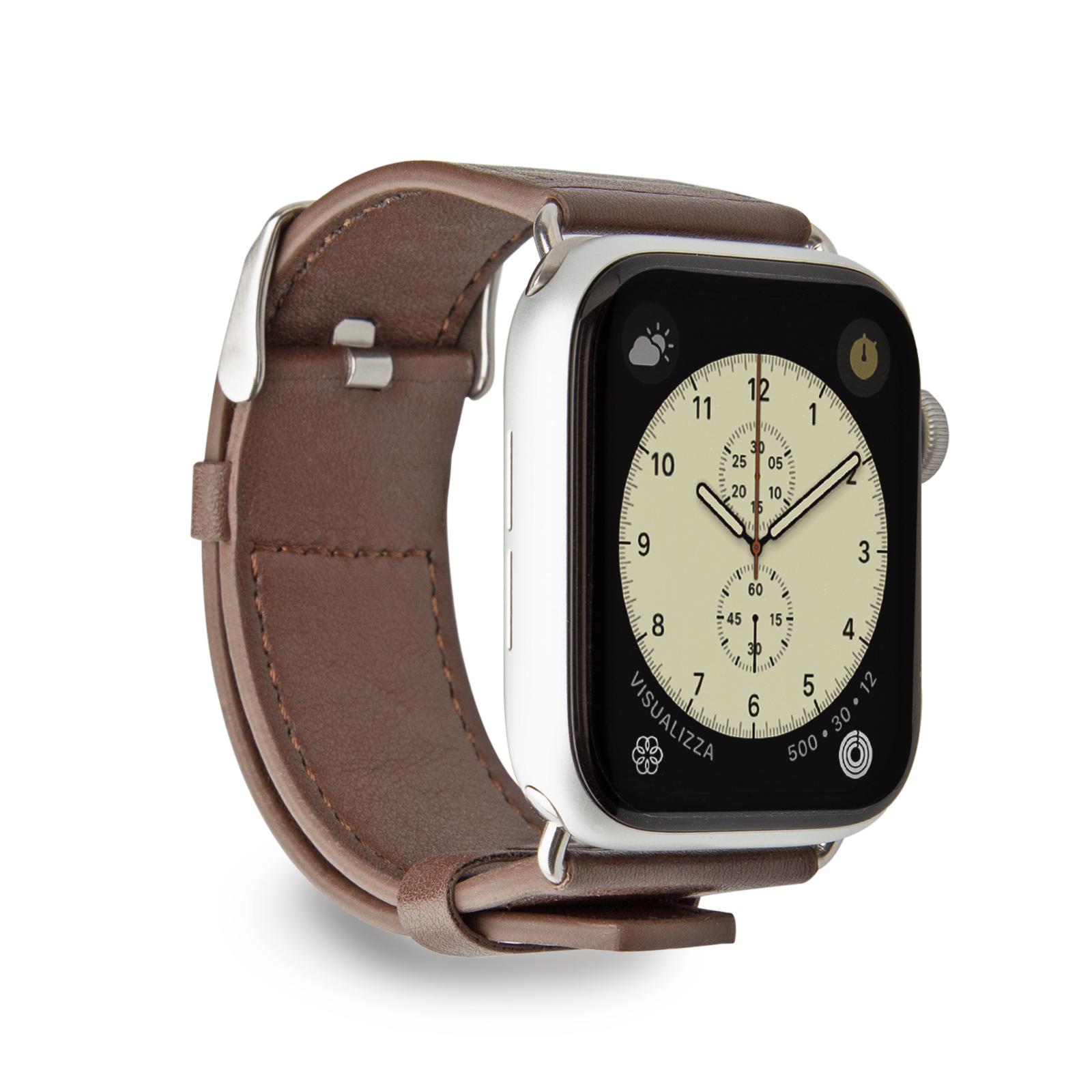 Kunstlederband für Apple Watch 42-44-45-49mm/Ultra, Braun