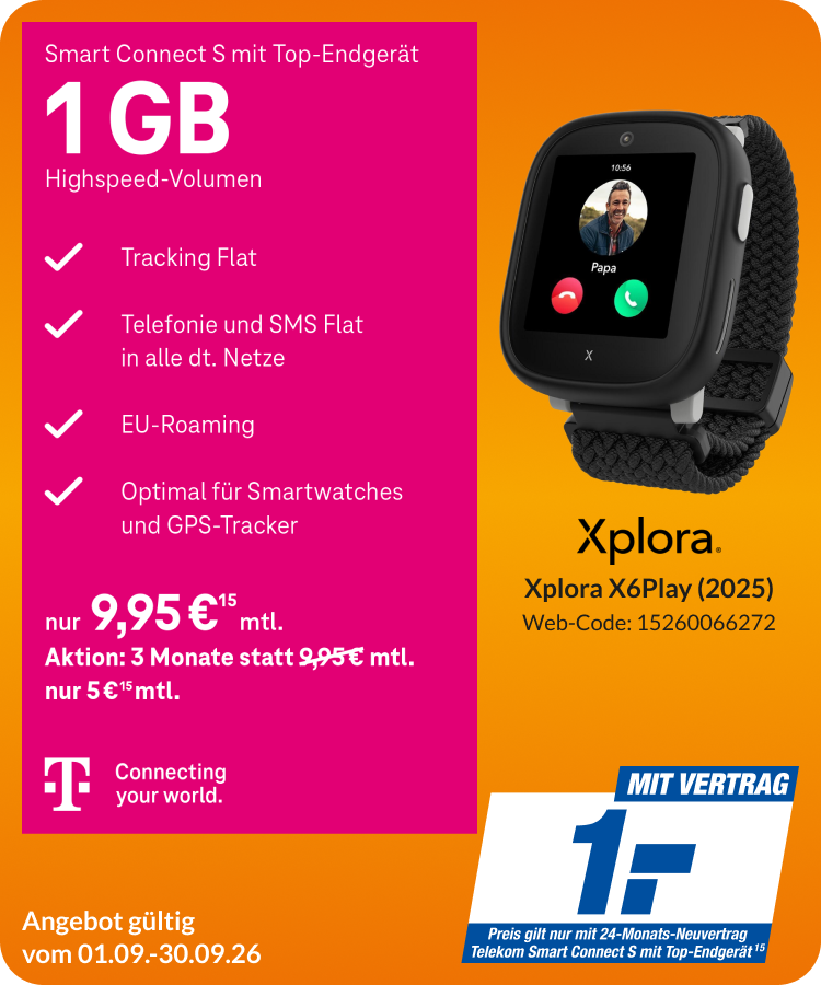 Xplora X6 Play mit Magenta Smart Connect S für 1€!