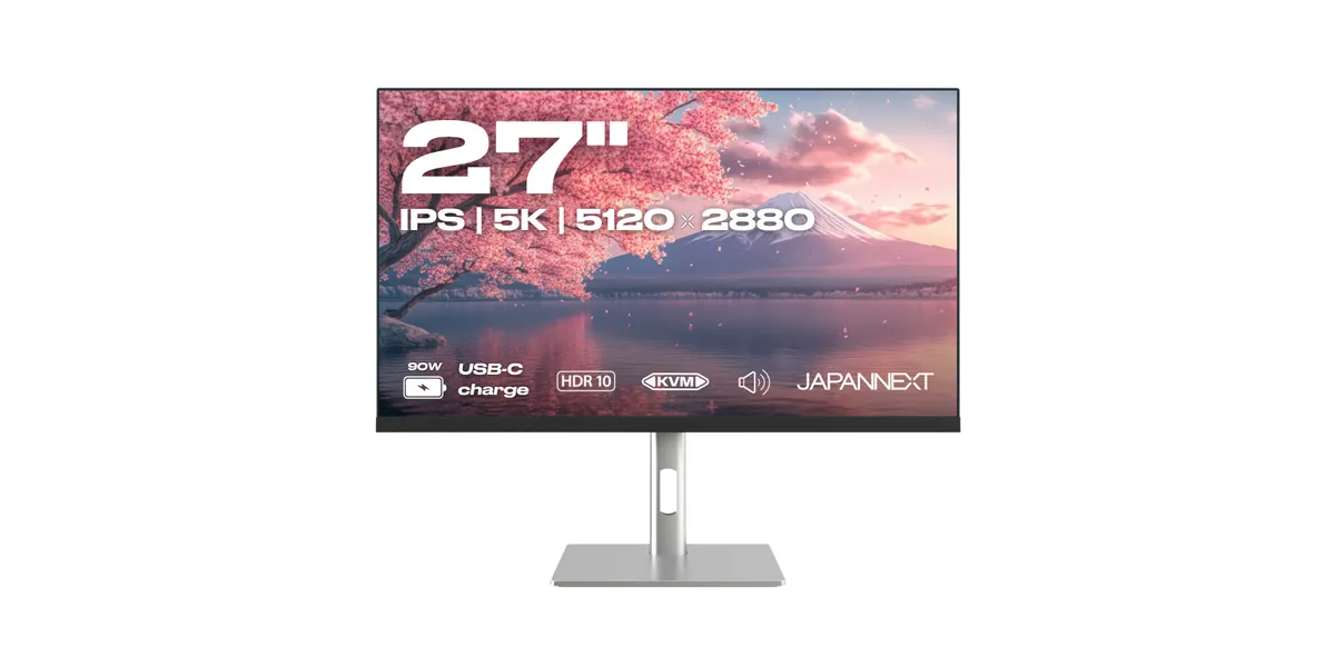 JN-IPS275K-HSPC9, Schwarz/Silber, 27 Zoll, 5K, IPS, 60 Hz, 8 ms Monitor