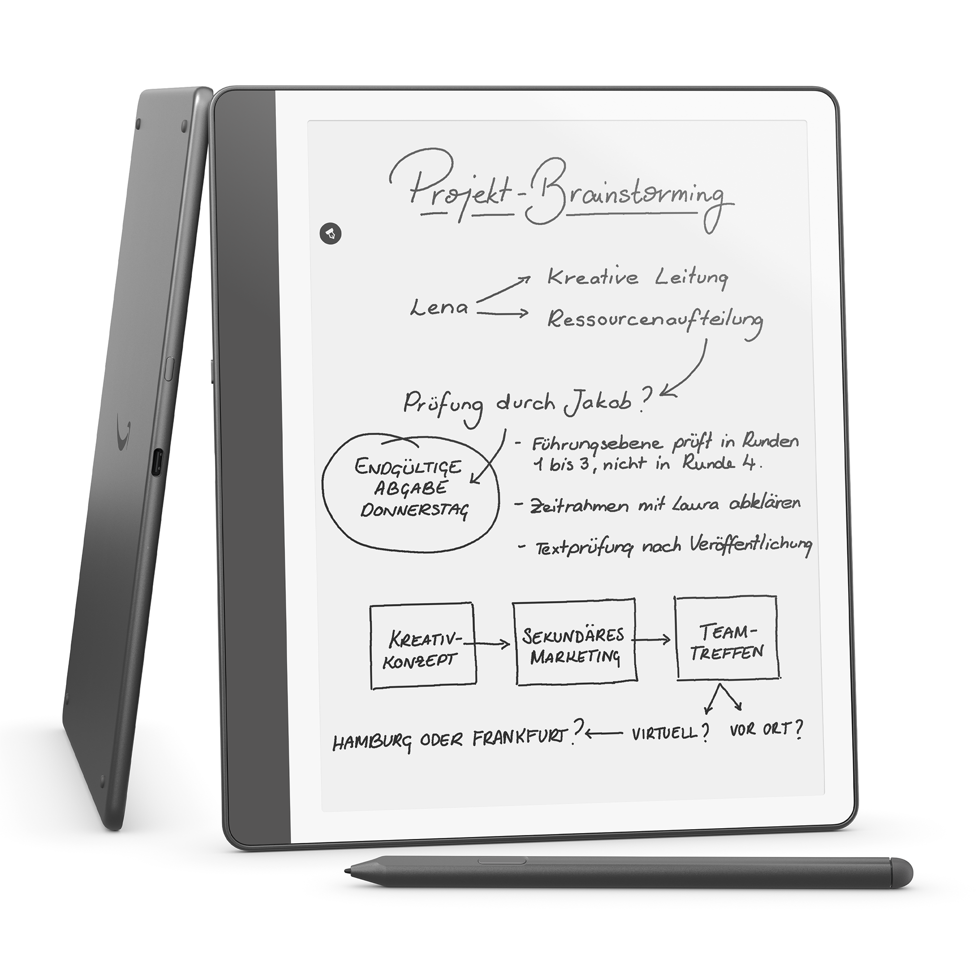 Der neue Amazon Kindle Scribe (16 GB) mit Premium-Eingabestift - Neuartiges Display mit gleichmäßig