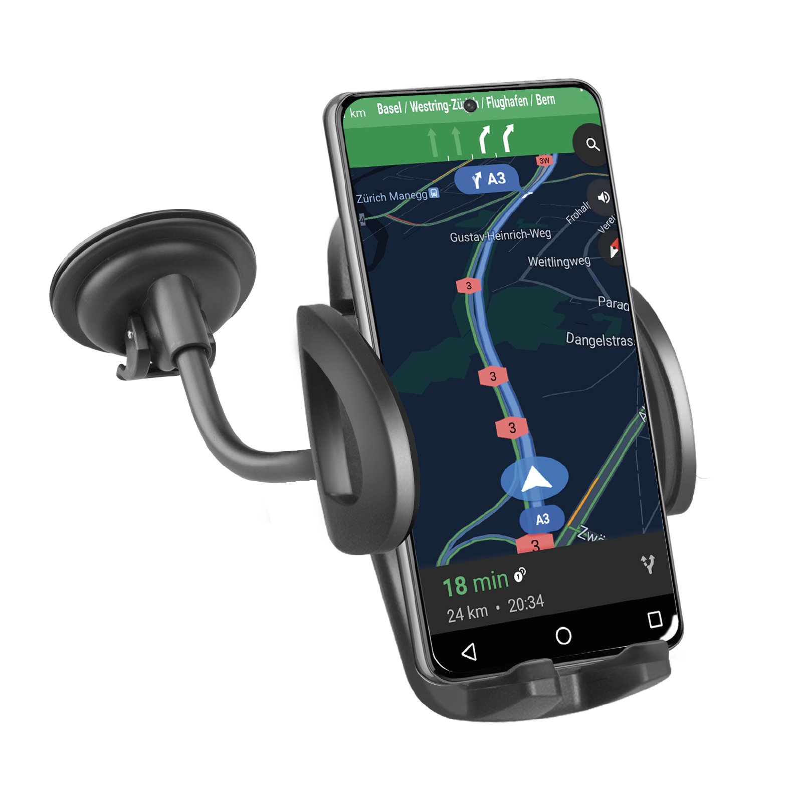 Universalhalterung für Autos für Smartphone bis zu 6"