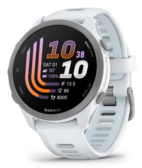 Forerunner 170 Steinweiss/Pudergrau mit  Schnellwechsel-Silikon-Armband 20 mm Smartwatch