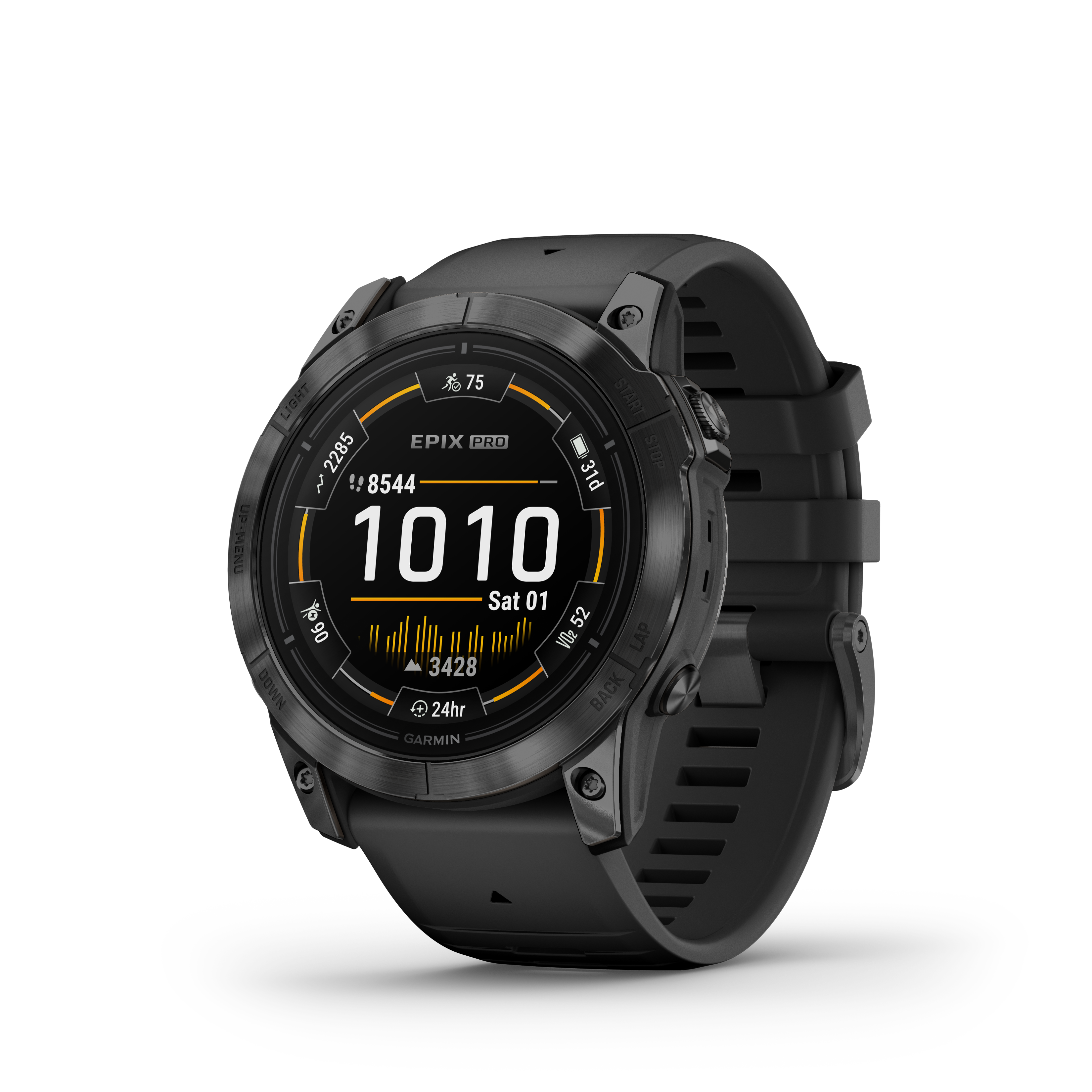 epix Pro (Gen 2) - Standard Edition | 51mm, Schwarz/Schiefergrau mit QuickFit-Silikon-Armband 26 mm Smartwatch