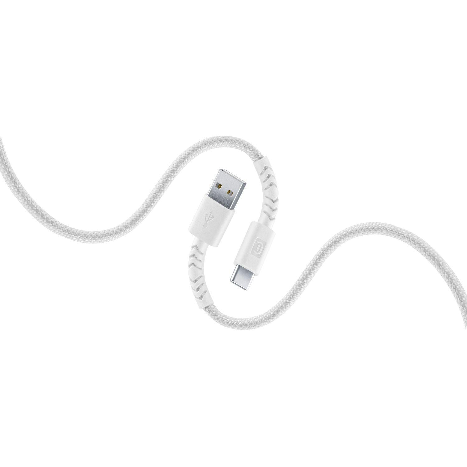 USB-A auf USB-C Kabel Flexi Braided Data Cable 1,5 m USB Typ-A/ Typ-C White (61610)