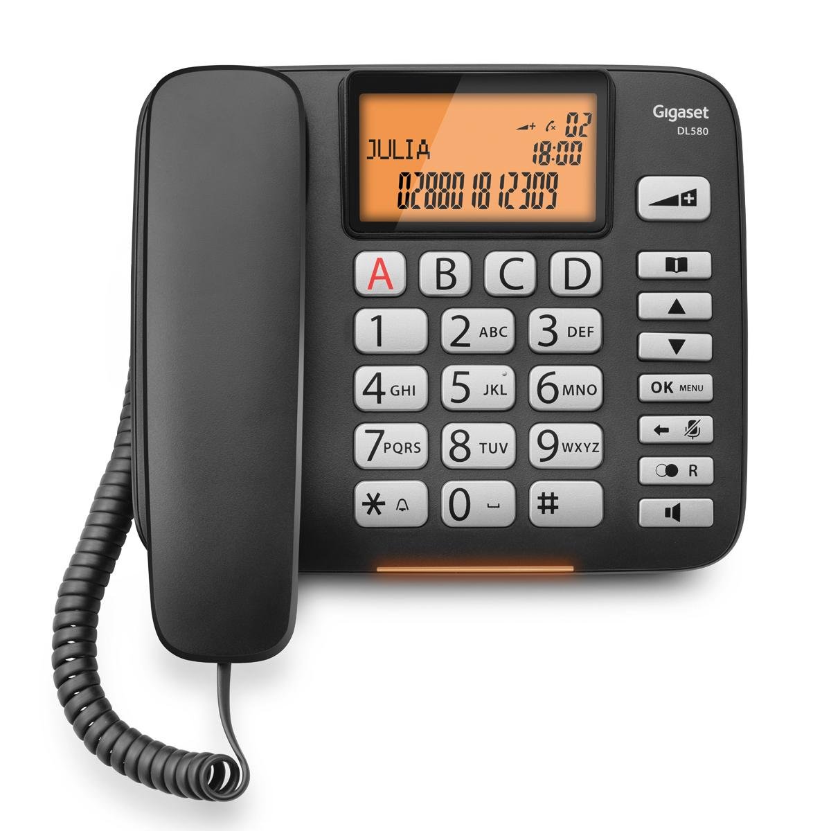 DL 580 schwarz Schnurgebundenes Telefon