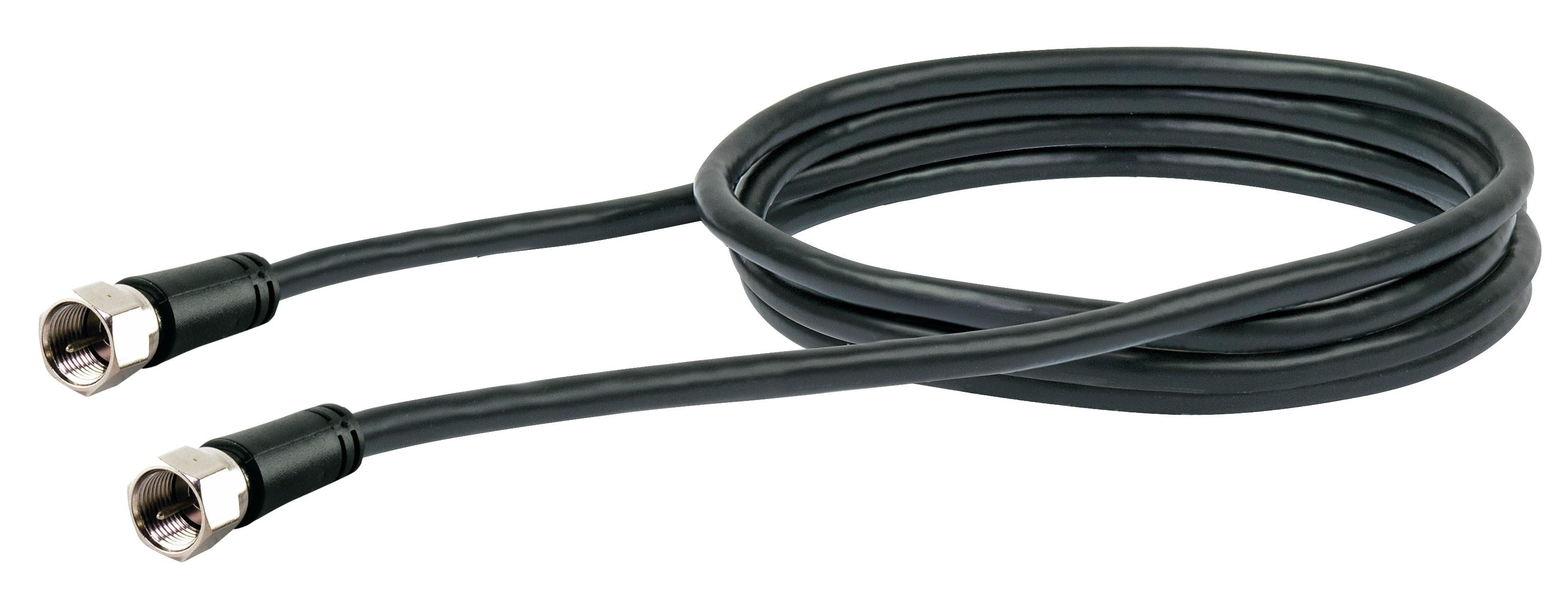 SAT Anschlusskabel (90 dB) KVCHQ15 - F-Stecker > F-Stecker, 1,5m schwarz