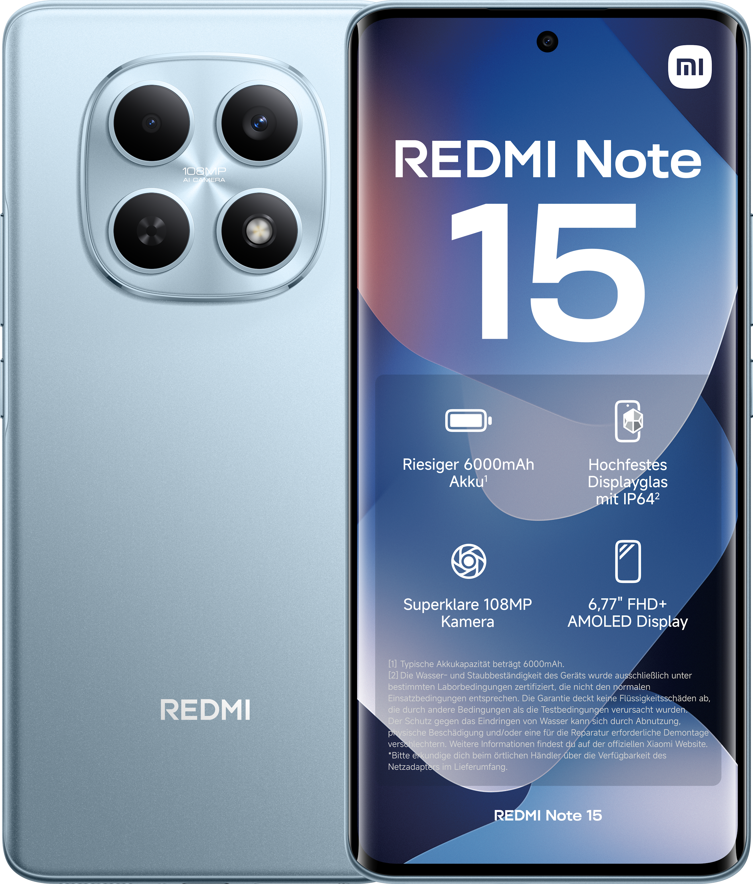 Redmi Note 15 4G 6GB + 128GB Glacier Blue Smartphone