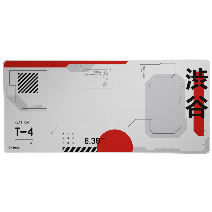 GXT 759 XXL Gaming-Mauspad, Weiß/Rot