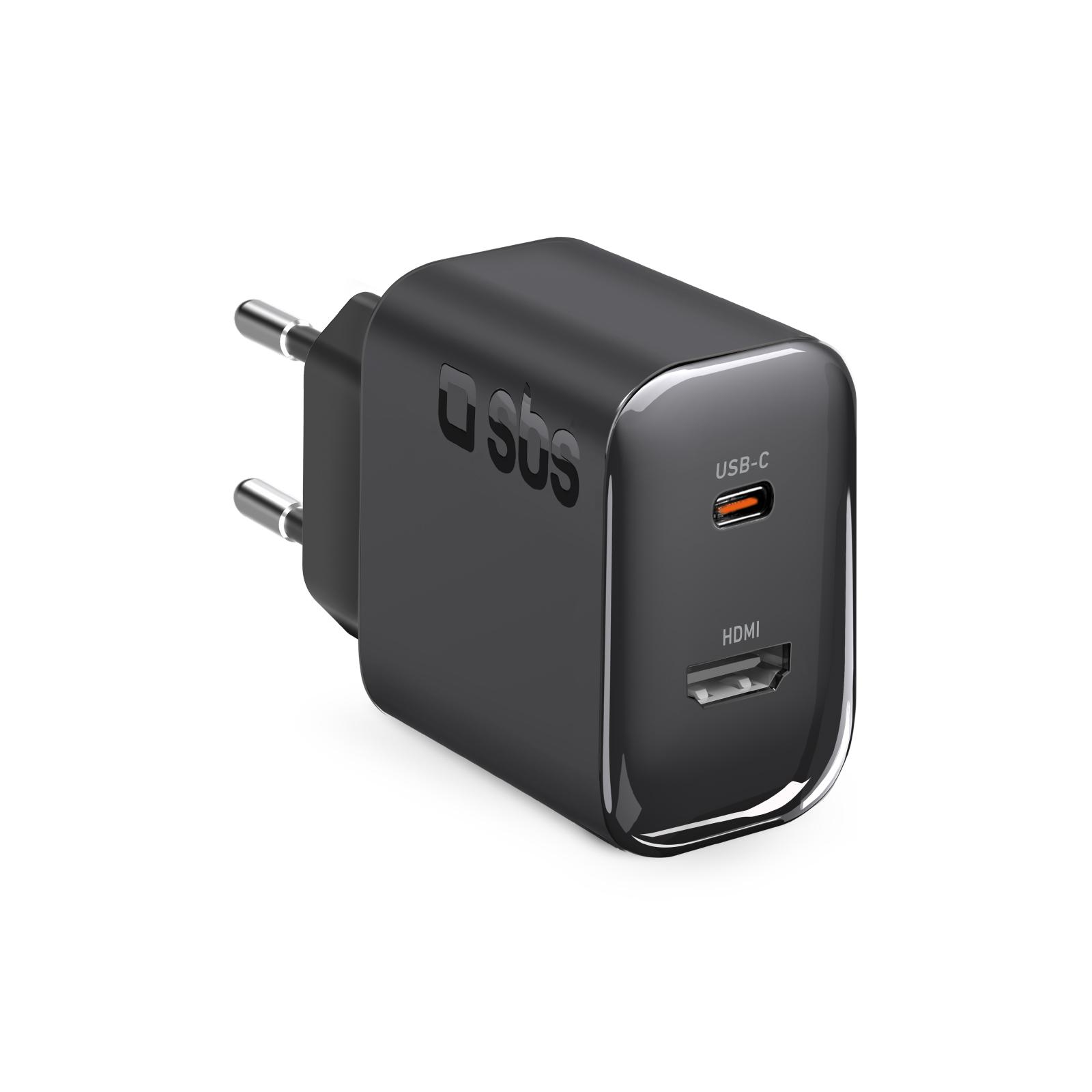 Ladegerät 30W PD mit HDMI-Anschluss, Schwarz Solarladegerät