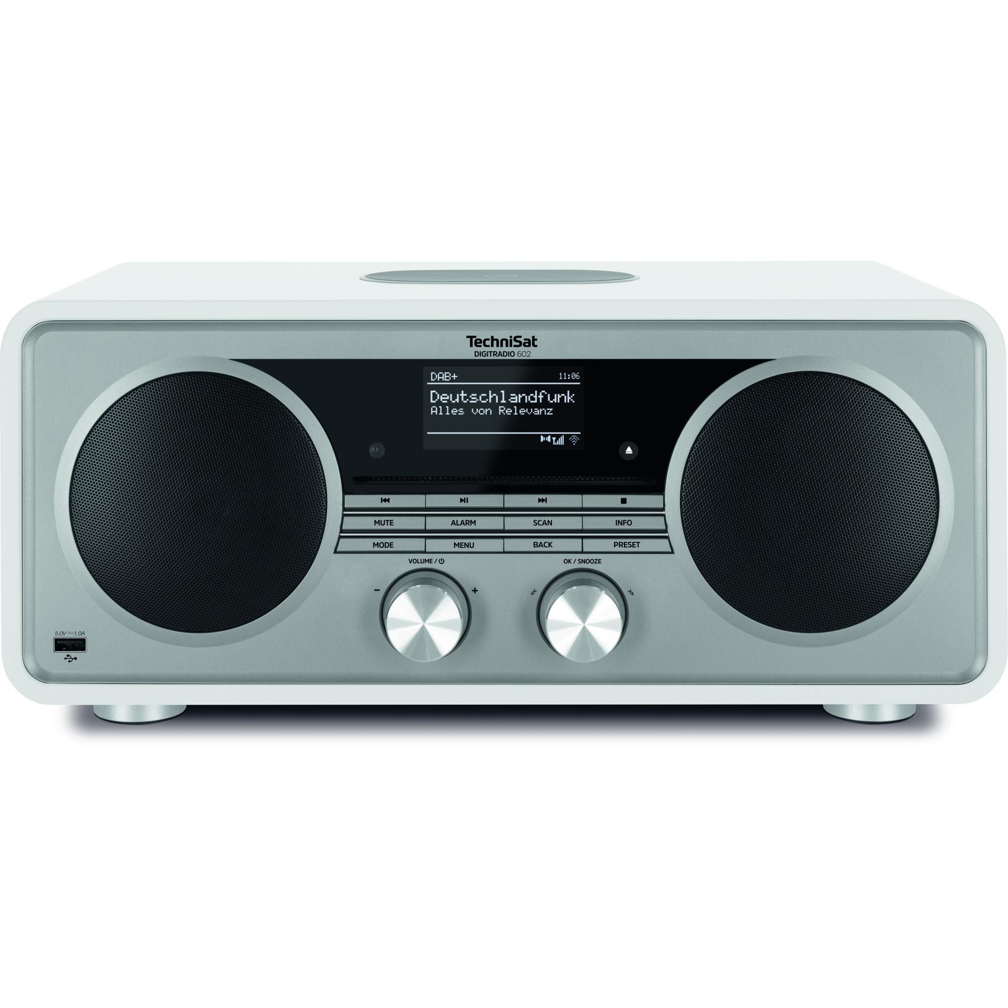 DIGITRADIO 602, Weiß/Silber DAB+ Internetradio mit CD-Player