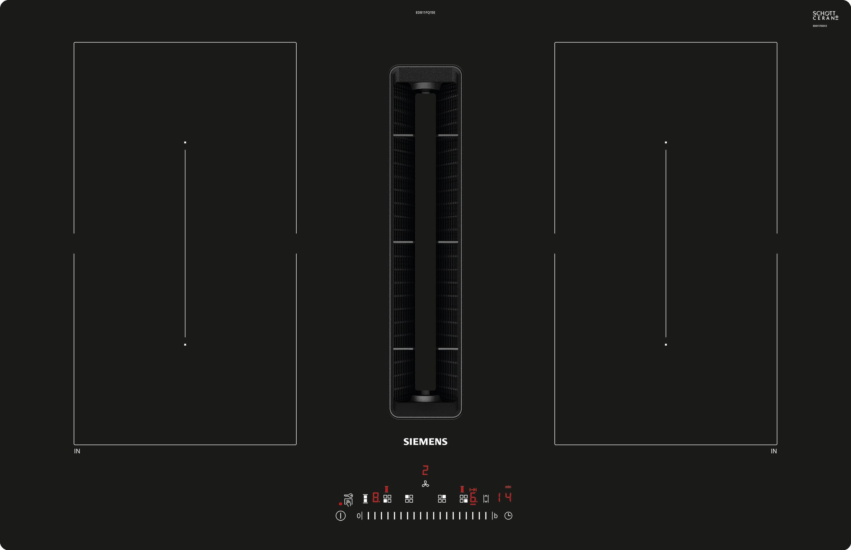 iQ500 ED811FQ15E Induktionskochfeld mit Dunstabzug