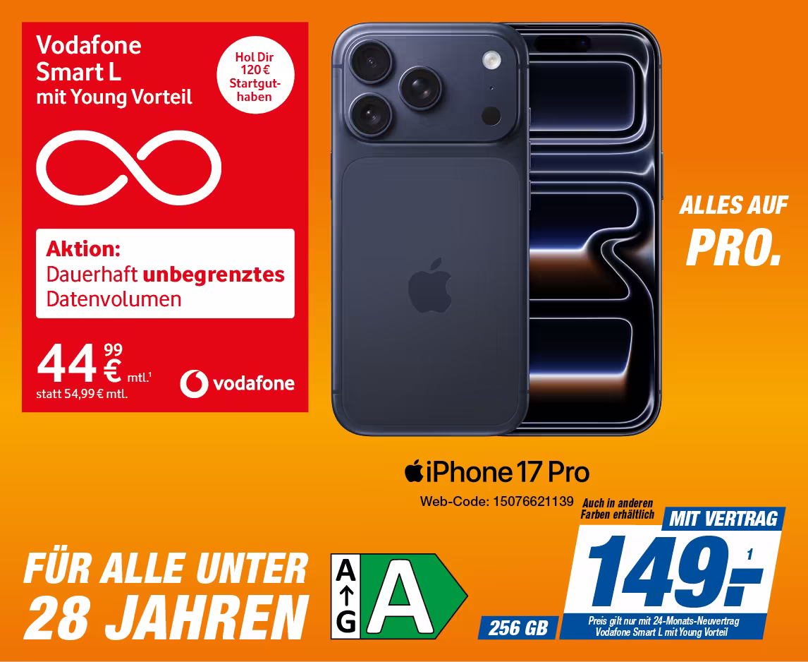 iPhone 17 Pro mit Vodafone Smart L mit Young Vorteil