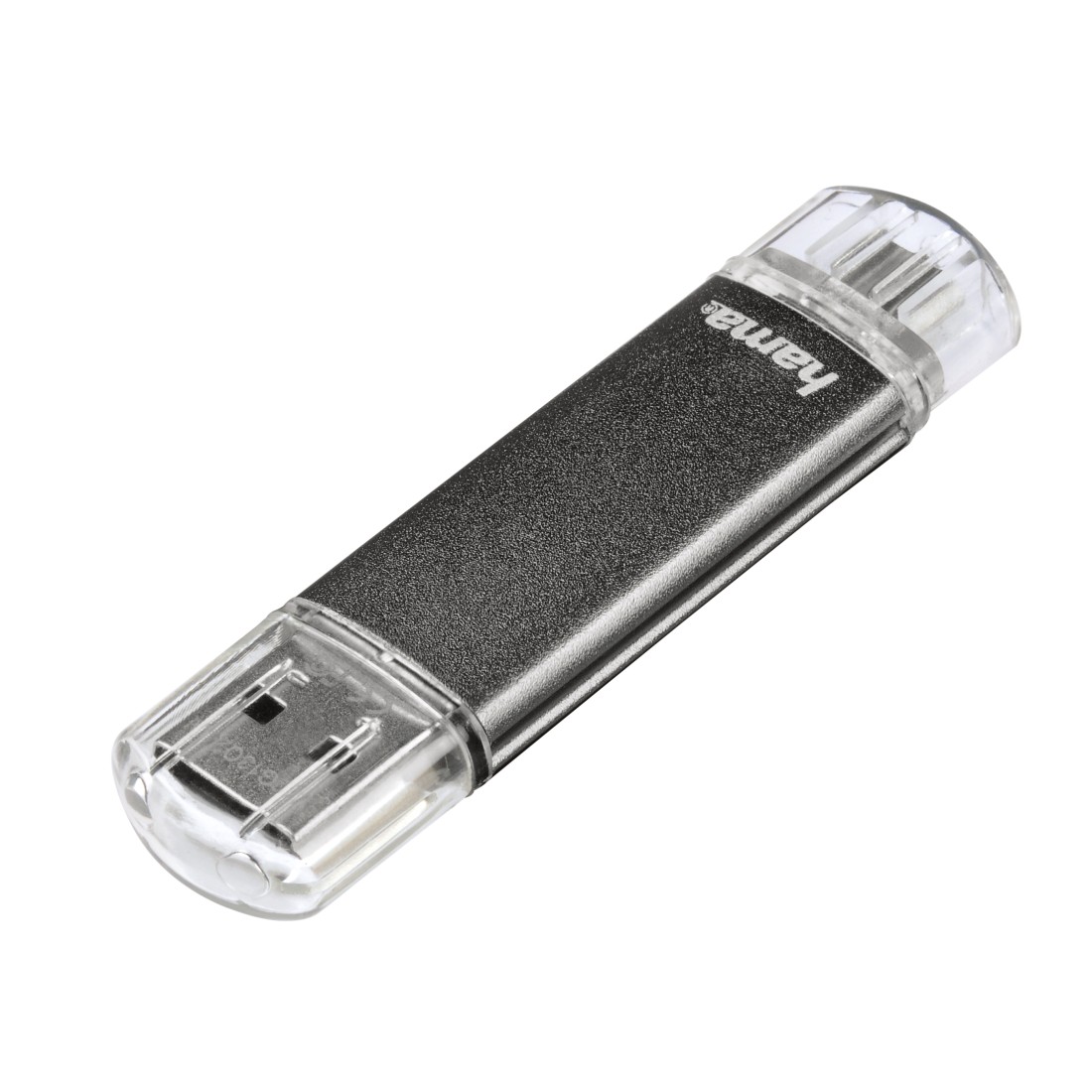 "USB-Stick ""Laeta Twin"", USB 2.0, 16GB, 10MB/s, Grau (00123924)"