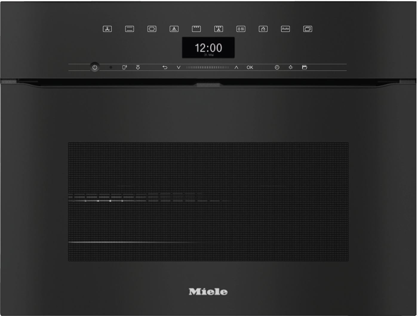 H 7440 BPX Griffloser Kompakt-Backofen Obsidianschwarz
