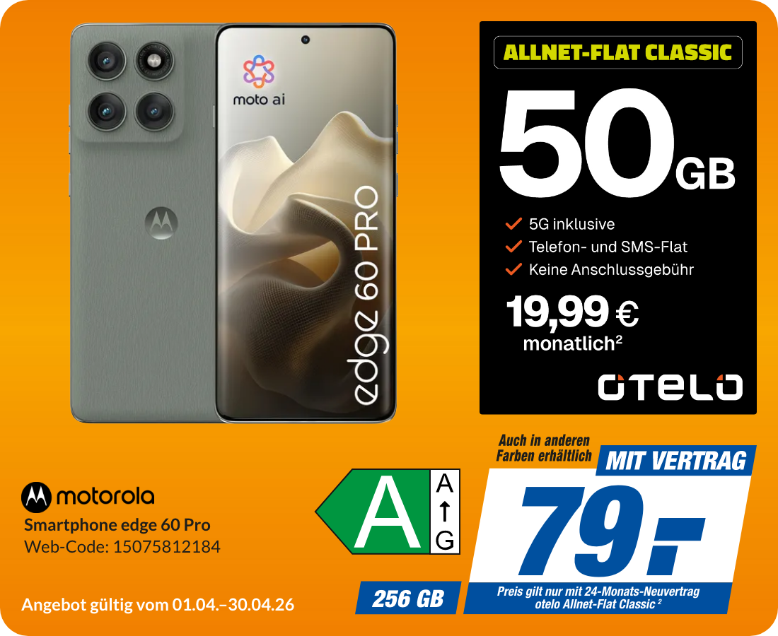 Motorola Edge 60 Pro mit Allnet Flat Classic für 79€!