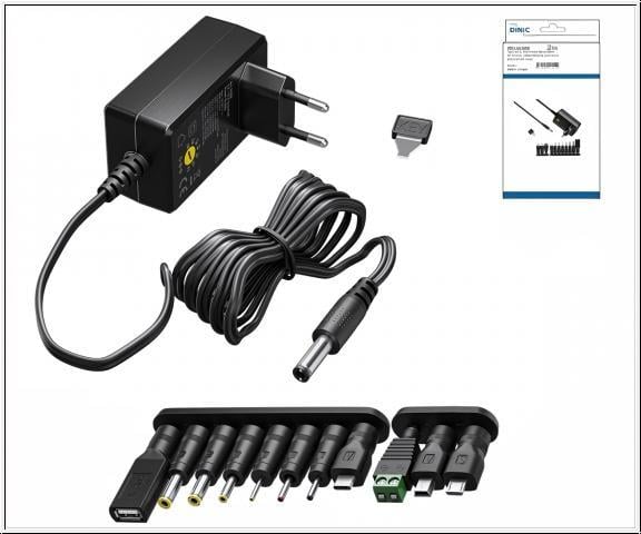 Universal-Netzteil, 3V-12V, 2,25A, Schwarz