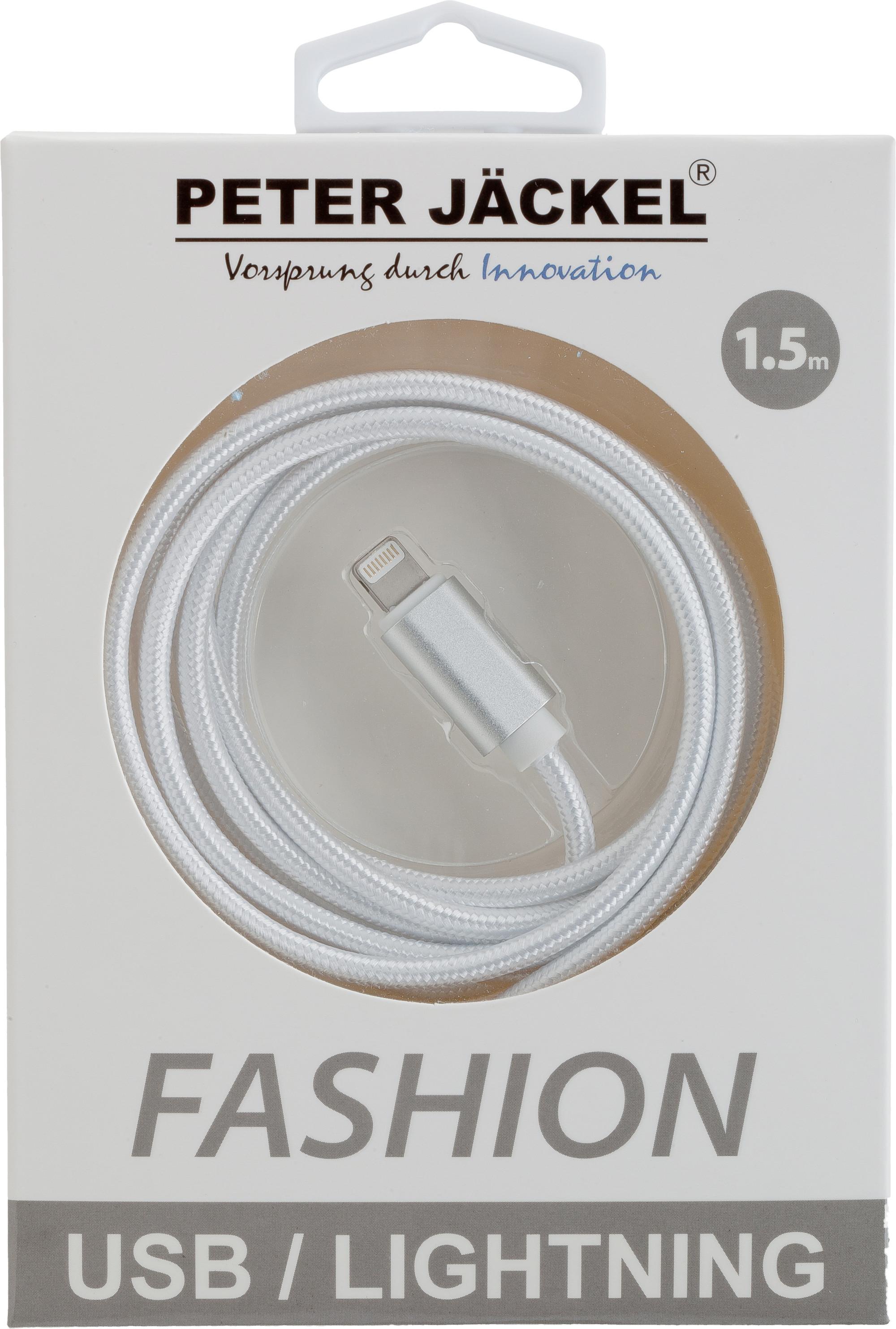 FASHION 1,5 m USB Data Cable White Typ-A/Lightning mit Sync- und Ladefunktion (15667)