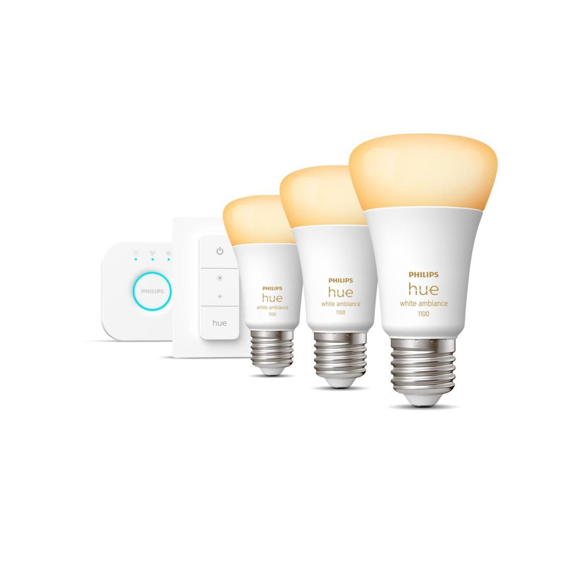LED-Lampe "White Ambience", E27, 3er Set, inkl. DimmerSwitch (00212742) Starter-Set