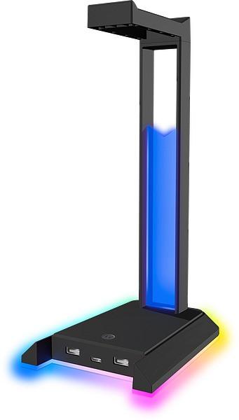 EXCELLO NX RGB Headset Stand, USB 2.0 Hub, schwarz