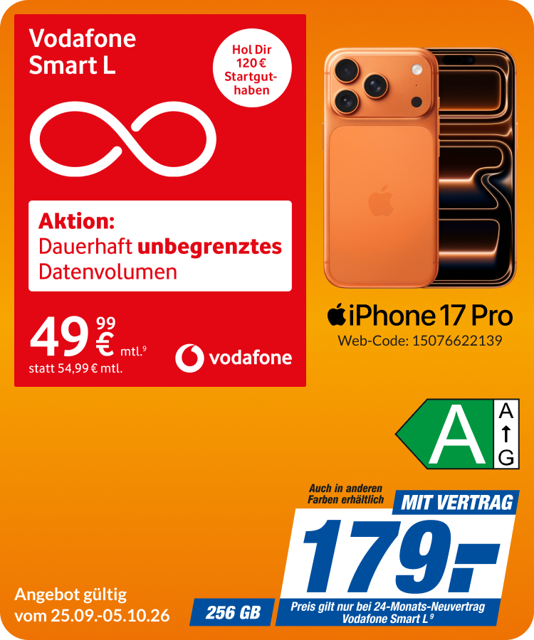 iPhone 17 Pro mit Smart L für 179€!