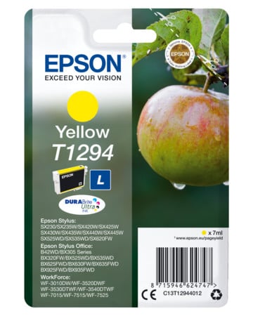Tintenpatrone EPSON C13T12944012 L Apfel gelb