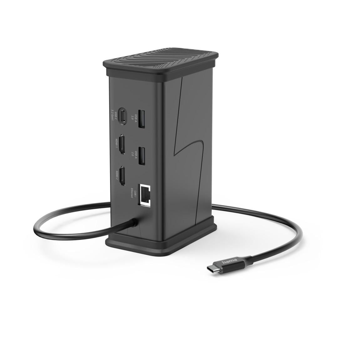 USB-C-Hub "Connect2Office Black", 9 Ports, 2x HDMI™, USB-A, USB-C, LAN (00200150)