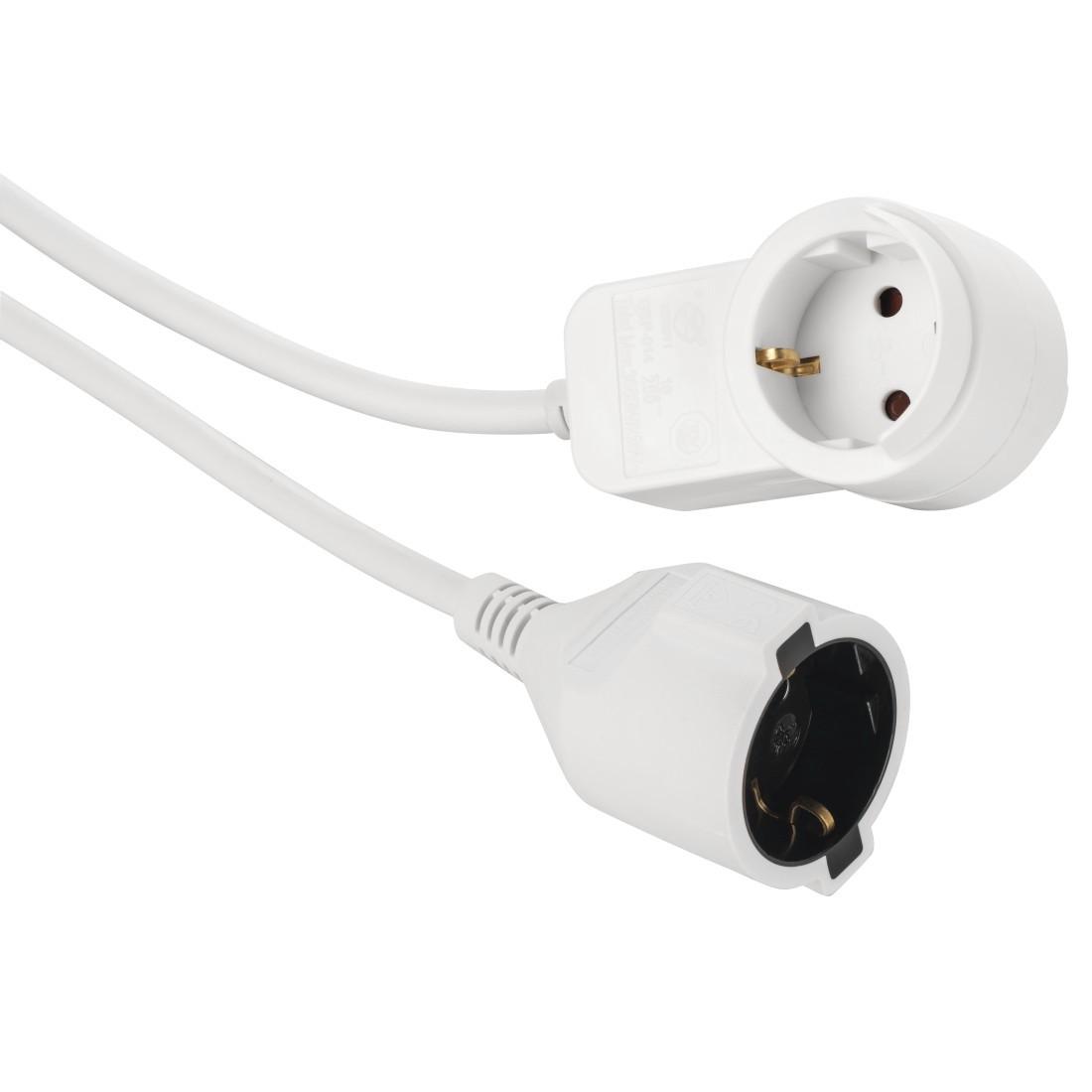 Schutzkontakt-Verlängerungskabel "Powerplug", Zusatzsteckdose, 3,0 m, Weiß (00133801)