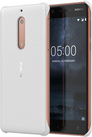 CC-803 Carbon Fibre Design Case für Nokia 5 weiß