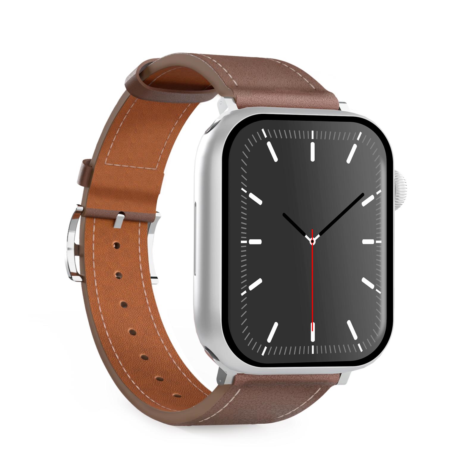 Puro Florence Lederarmband für Apple Watch 38 - 49mm, Braun