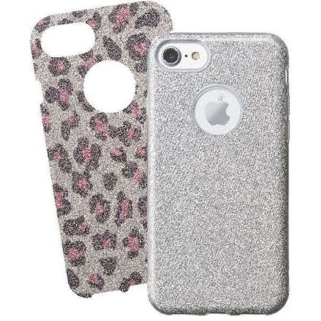 Bling 3in1 Backcover für Apple iPhone 7 und iPhone 8, Leo-Print