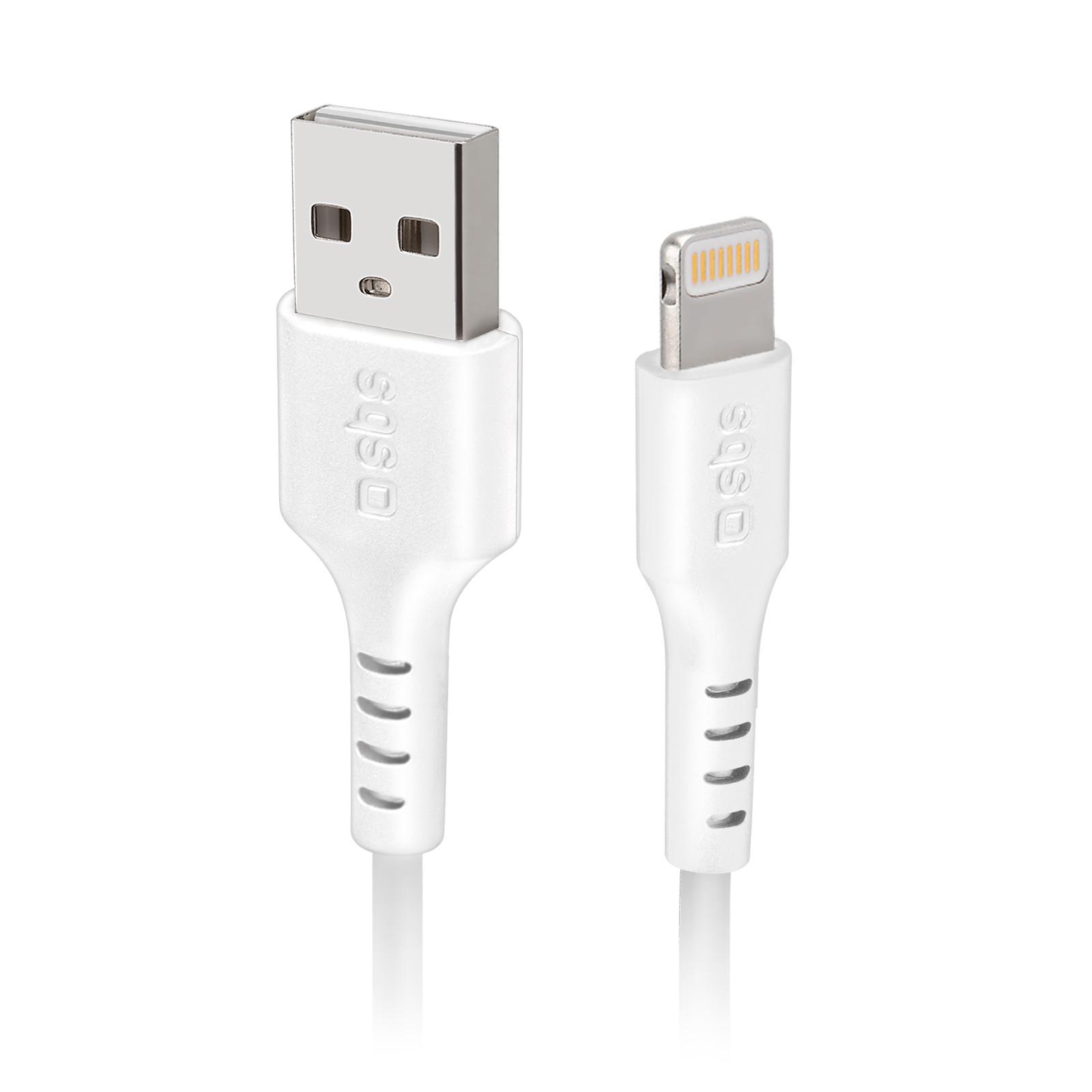 Daten- und Ladekabel, USB-A auf Lightning, 1 m, Weiß