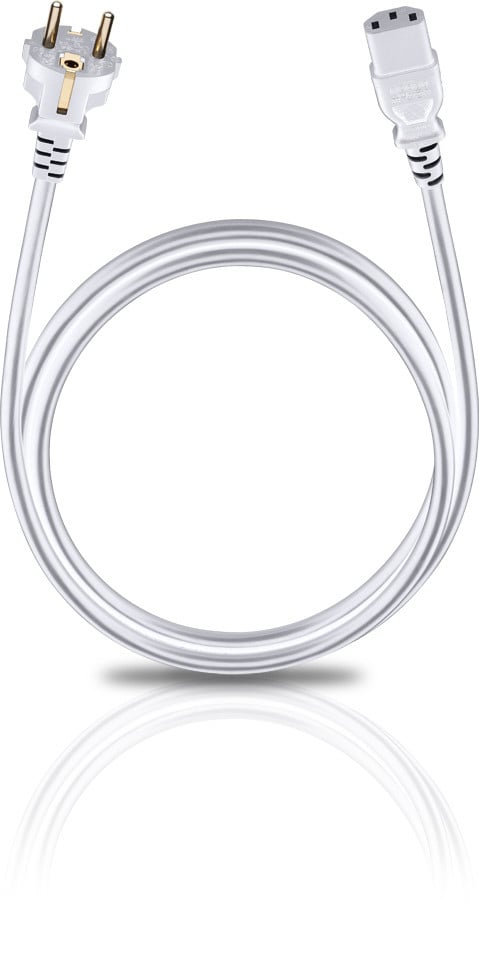 Powercord C 13 white 500 Universal-Netzkabel