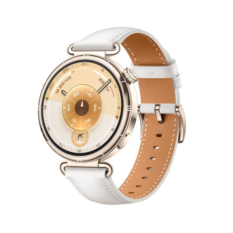 Watch GT6, 41mm, Goldfarbenes Edelstahlgehäuse mit weißem Kompositarmband